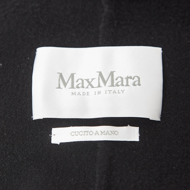Pre Owned Max Mara Black Cashmere Long Coat S