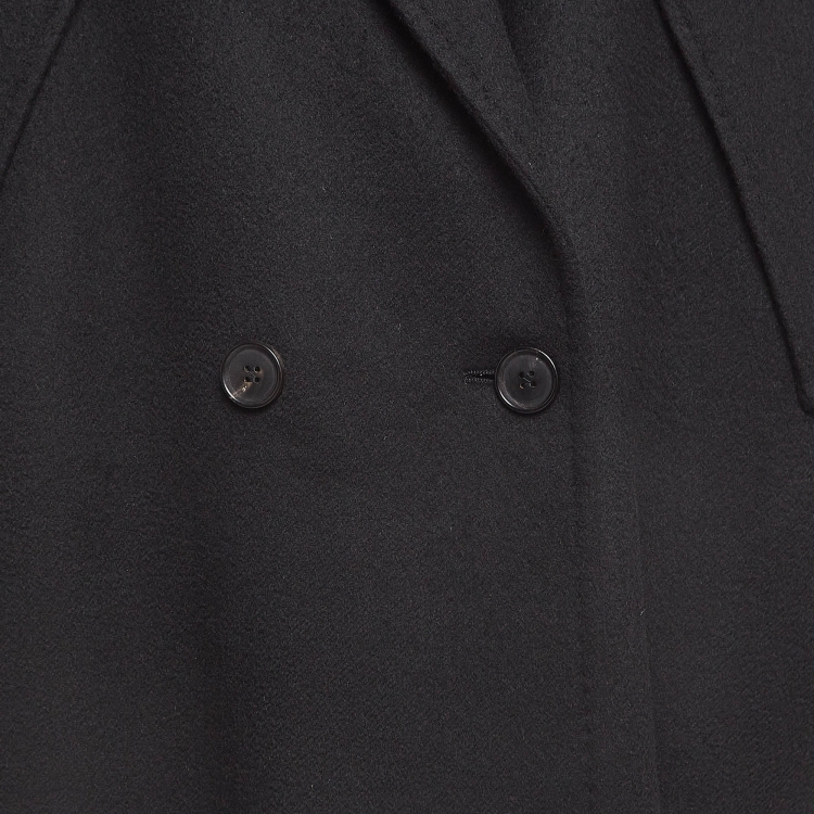 Pre Owned Max Mara Black Cashmere Long Coat S