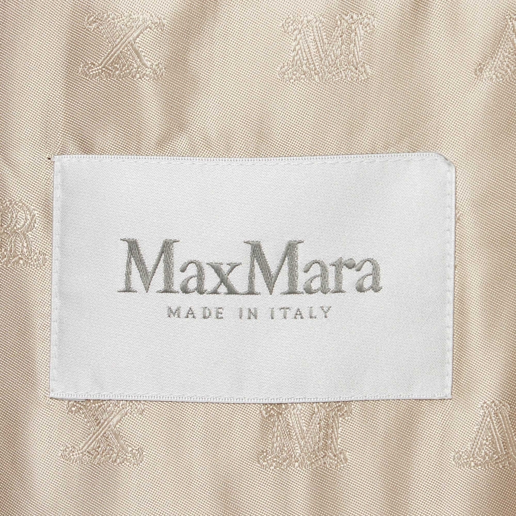 Pre Owned Max Mara Beige Wool-Blend Teddy Vest S