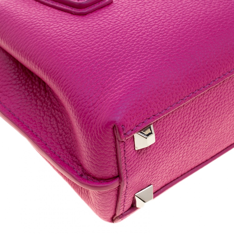 Pre Owned MCM Pink Leather X Mini Milla Crossbody Bag