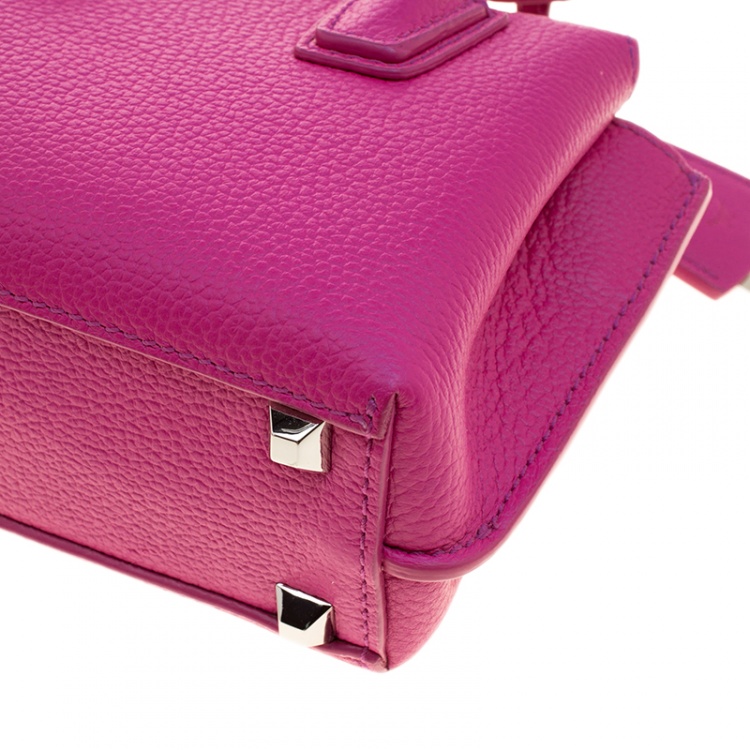Pre Owned MCM Pink Leather X Mini Milla Crossbody Bag