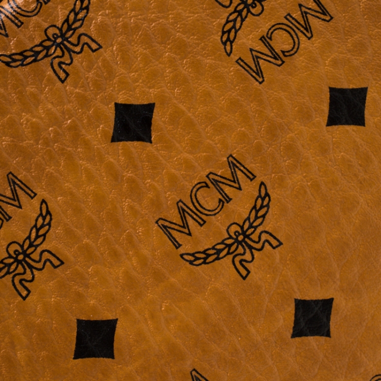 Pre Owned MCM Brown Cognac Leather Berlin Shoulder Bag