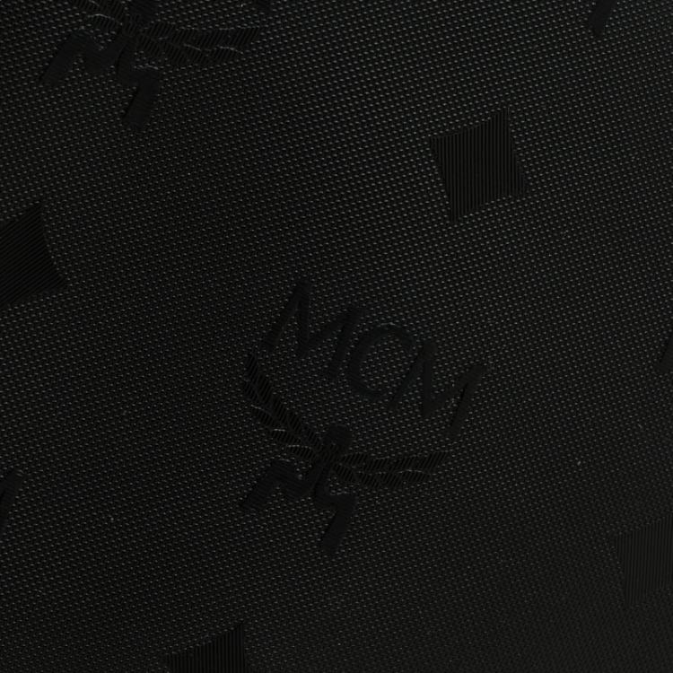 Pre Owned MCM Black PVC Visetos Round Chain Shoulder Bag