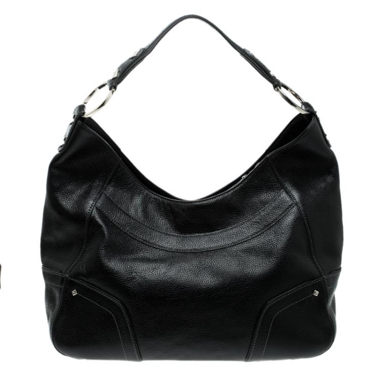 Pre Owned MCM Black Leather Hobo