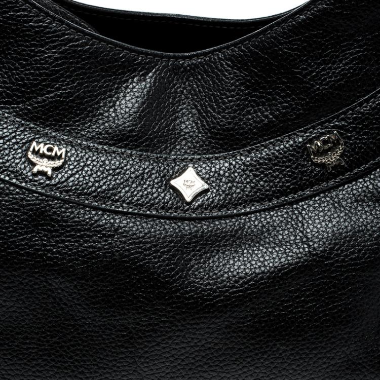 Pre Owned MCM Black Leather Hobo