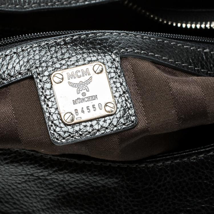 Pre Owned MCM Black Leather Hobo