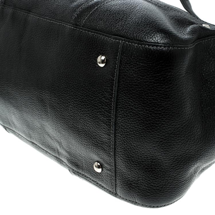 Pre Owned MCM Black Leather Hobo