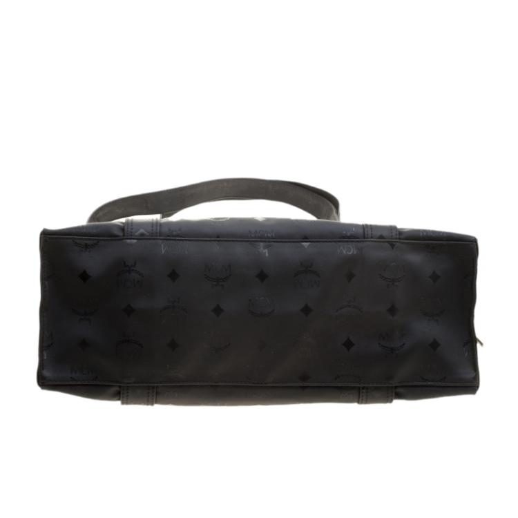 Pre Owned MCM Black PVC Visetos Shoulder Bag