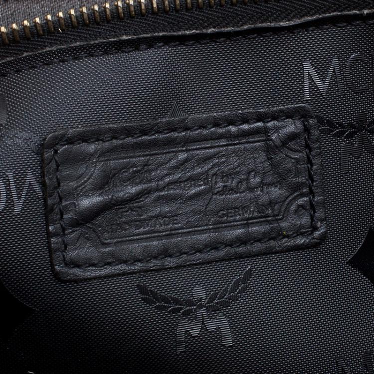 Pre Owned MCM Black PVC Visetos Shoulder Bag
