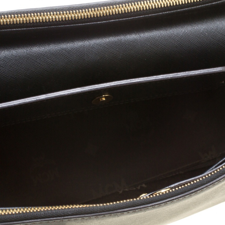Pre Owned MCM Black Saffiano Leather Large Nuovo Tote