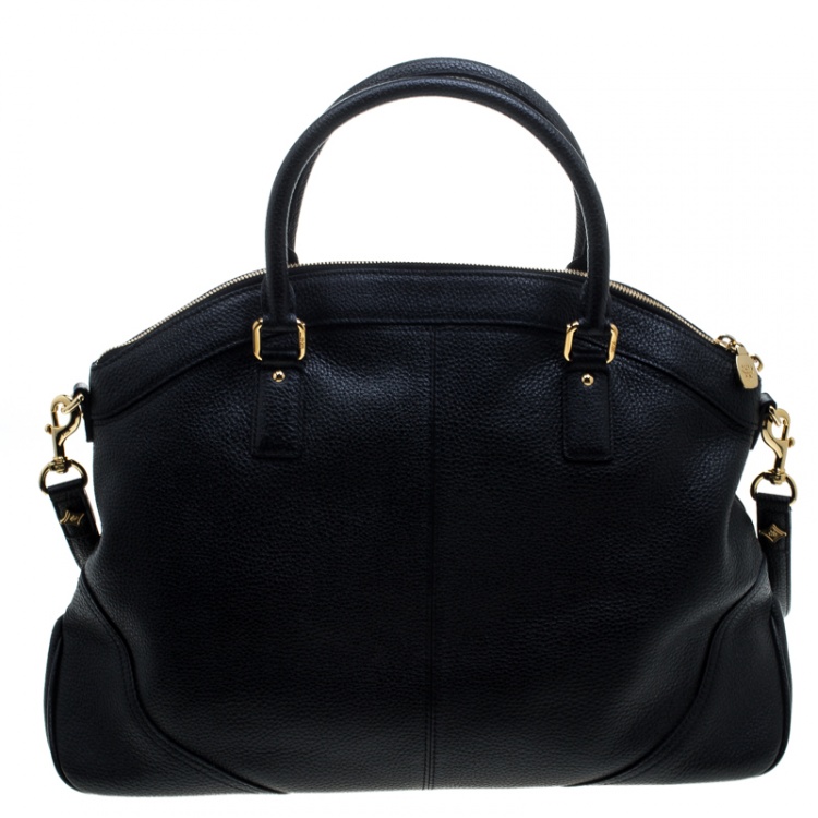 Pre Owned MCM Black Leather Satchel