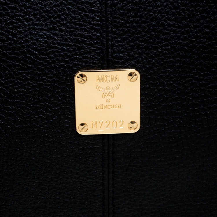 Pre Owned MCM Black Leather Satchel