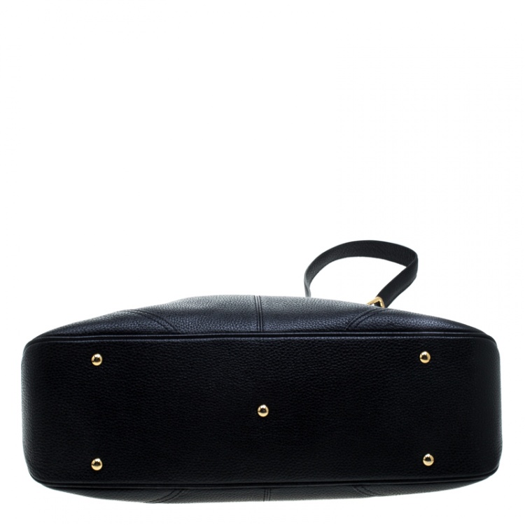 Pre Owned MCM Black Leather Satchel