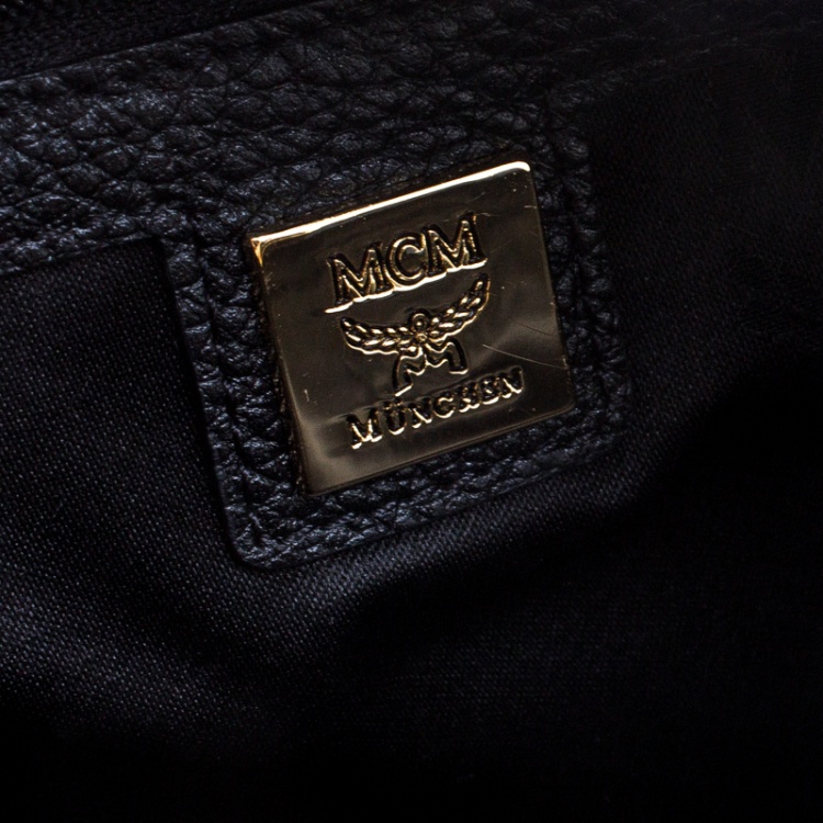 Pre Owned MCM Black Leather Satchel
