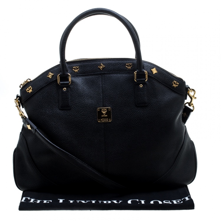 Pre Owned MCM Black Leather Satchel