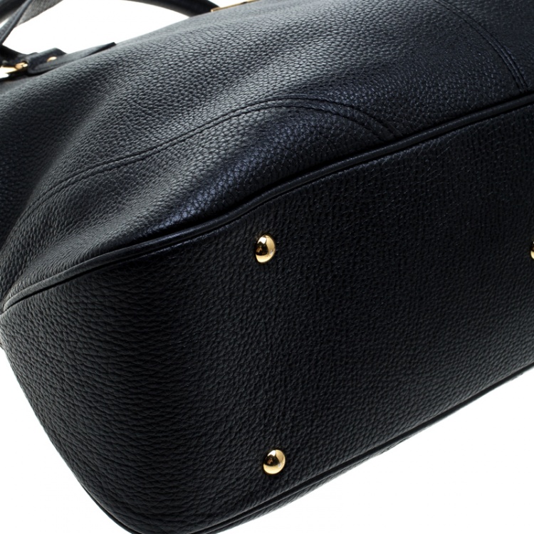 Pre Owned MCM Black Leather Satchel