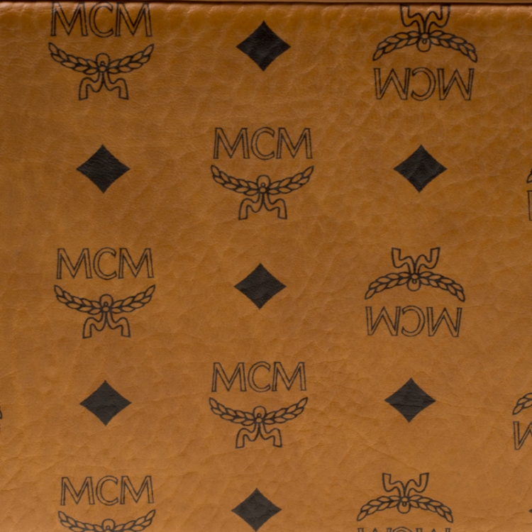 Mcm Cognac Leather Berlin Top Handle Shoulder Bag Mcm Tlc