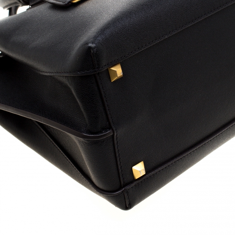 Pre Owned MCM Black Leather Medium Milla Tote