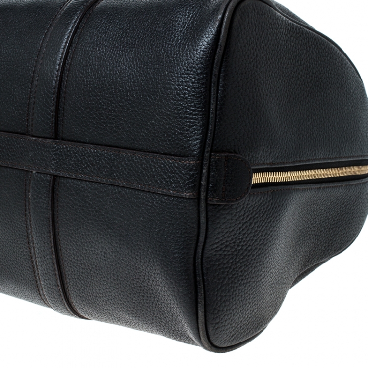 Pre Owned MCM Black Leather Bowler Bag