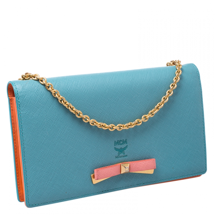 Pre Owned MCM Multicolor Leather Mina Chain Shoulder Bag