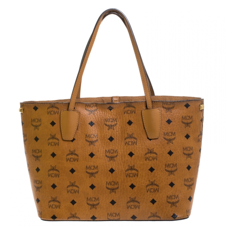 mcm cognac tote