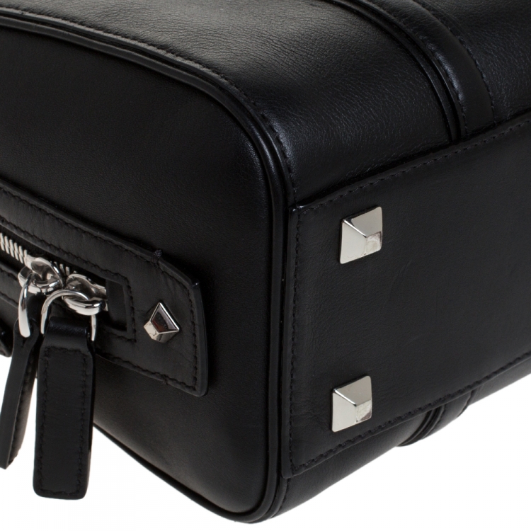 Pre Owned MCM Black Leather Ella Boston Bag