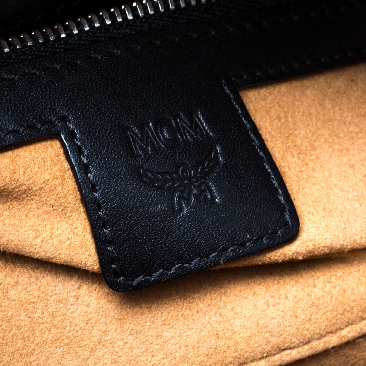 Pre Owned MCM Black Leather Ella Boston Bag