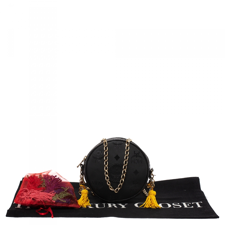 مملوكة مسبقًا MCM Monogram PVC and Leather Round Suzy Wong Shoulder Bag