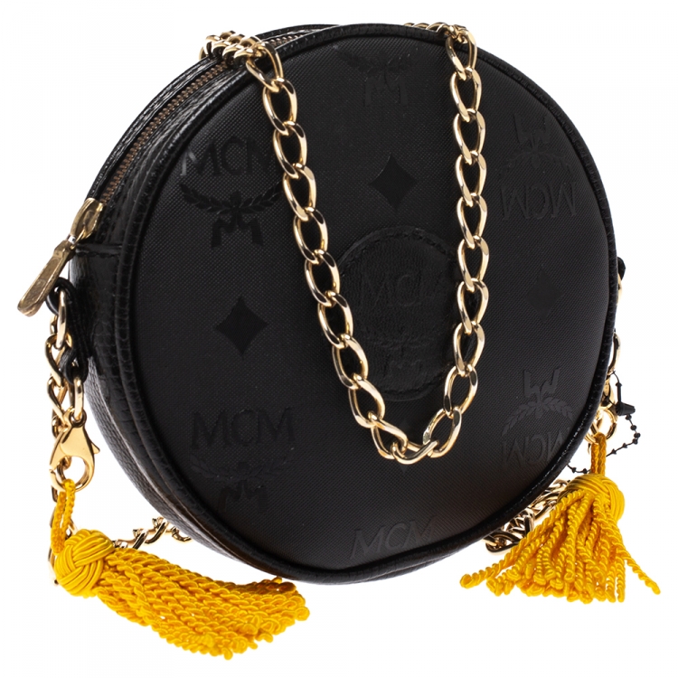 مملوكة مسبقًا MCM Monogram PVC and Leather Round Suzy Wong Shoulder Bag