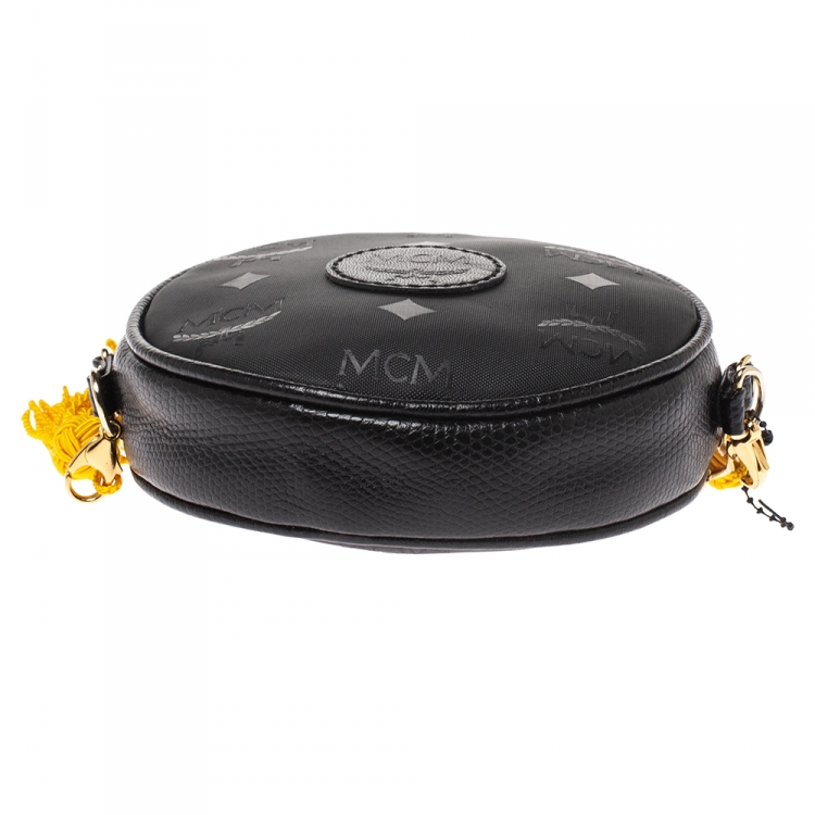 مملوكة مسبقًا MCM Monogram PVC and Leather Round Suzy Wong Shoulder Bag