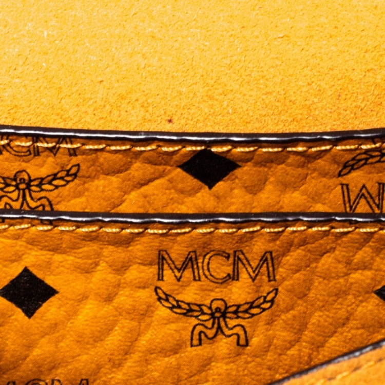 Pre Owned MCM Cognac Visetos Coated Canvas Mini Rabbit Shoulder Bag