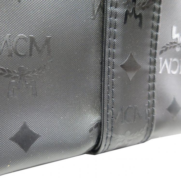 Pre Owned MCM Black Visetos Leather Shoulder Bag