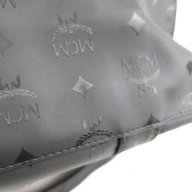 Pre Owned MCM Black Visetos Leather Shoulder Bag