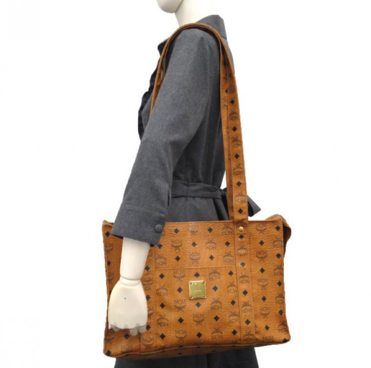 Pre Owned MCM Brown Conyac Visetos Tote