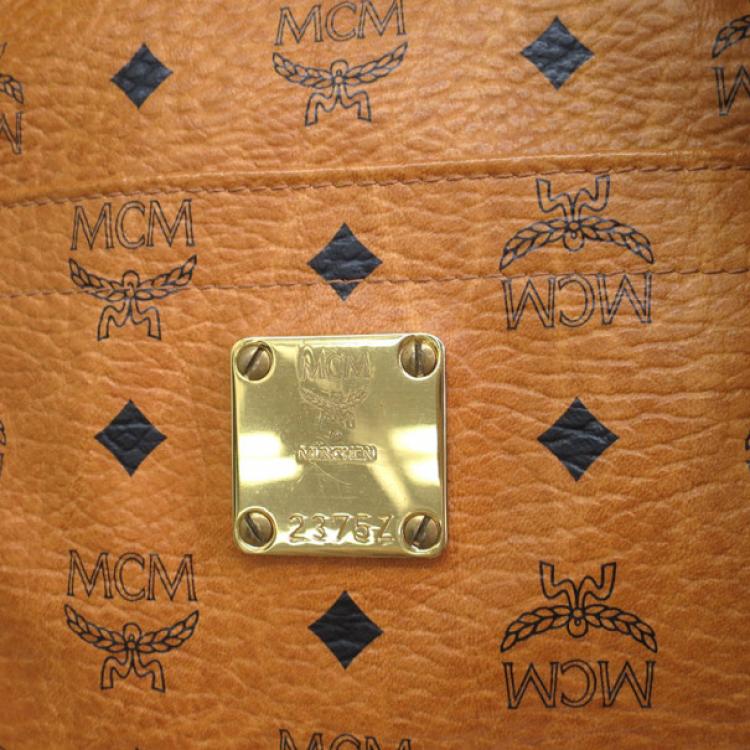 Pre Owned MCM Brown Conyac Visetos Tote