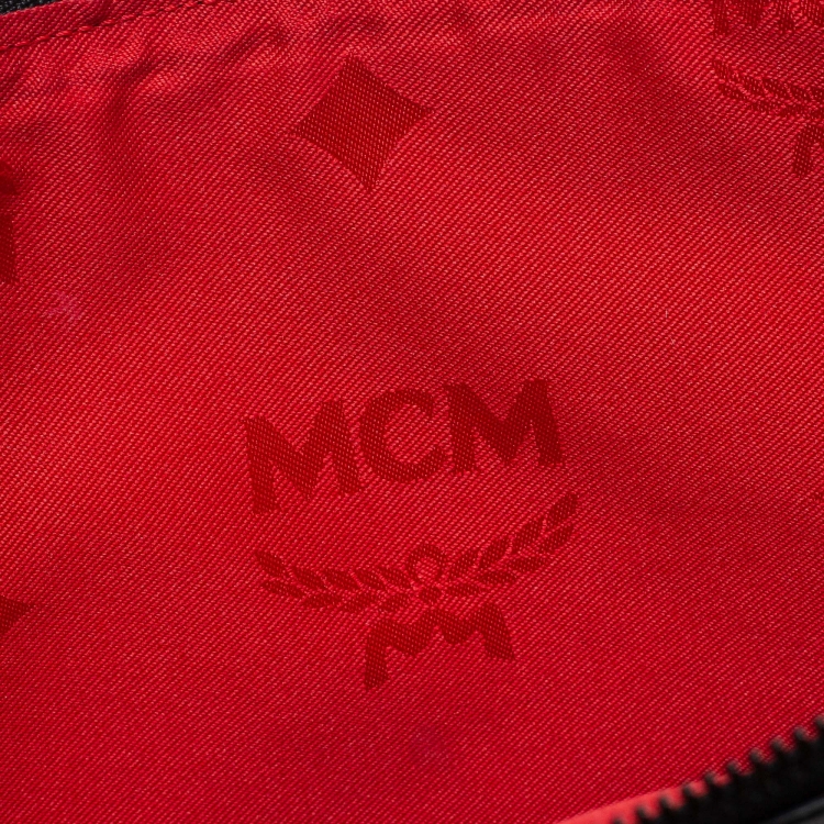 Pre Owned MCM Multicolor Visetos Coated Canvas Vogue Korea Zip Pouch