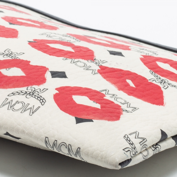 Pre Owned MCM Multicolor Visetos Coated Canvas Vogue Korea Zip Pouch