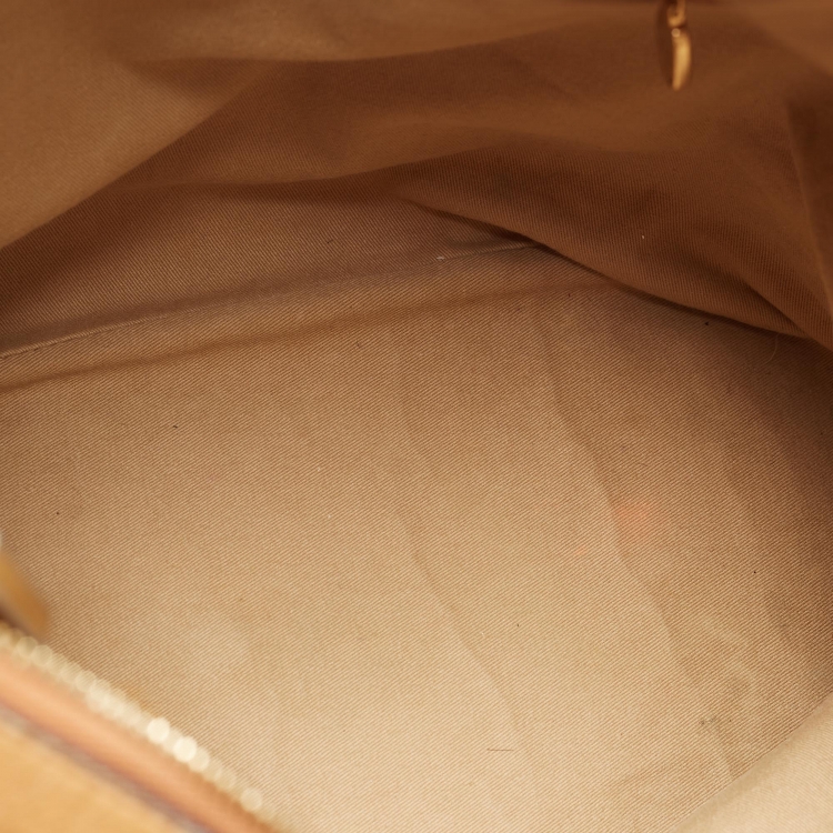 Pre Owned MCM Cognac Visetos Coated Canvas and Leather Hobo