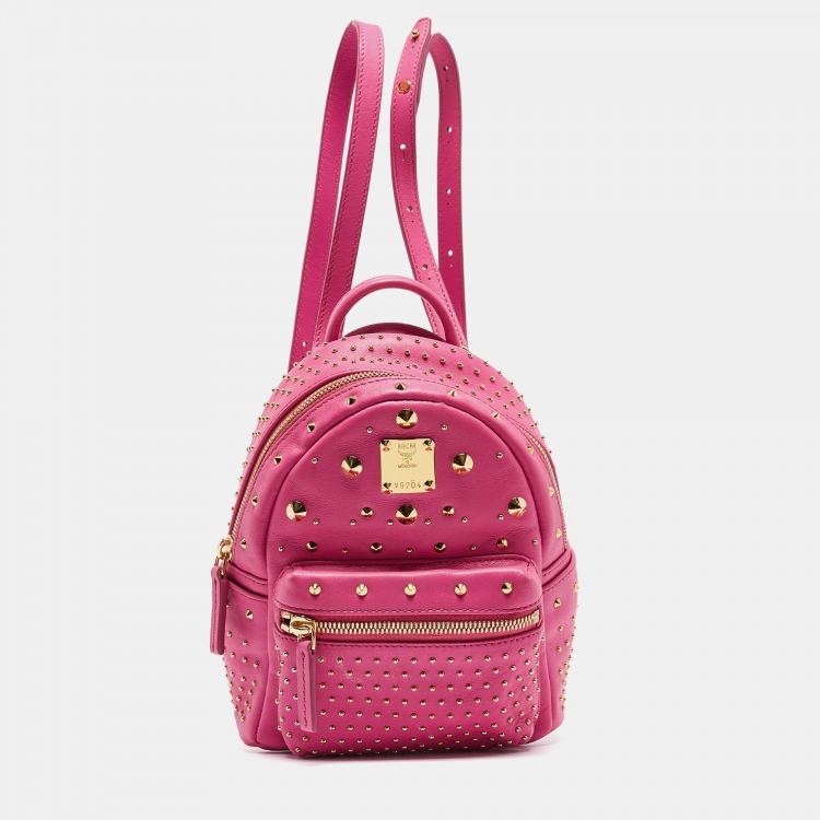 dark pink mcm bag