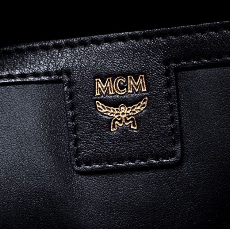 Pre Owned MCM Cognac Visetos Coated Canvas Medium Studs Stark Backpack