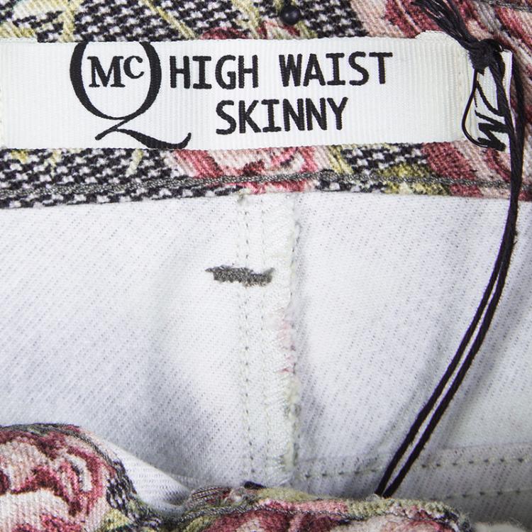 Pre Owned MCQ by Alexander McQueen Multicolor Rose Kaleidoscope High Waist Skinny Jeans S