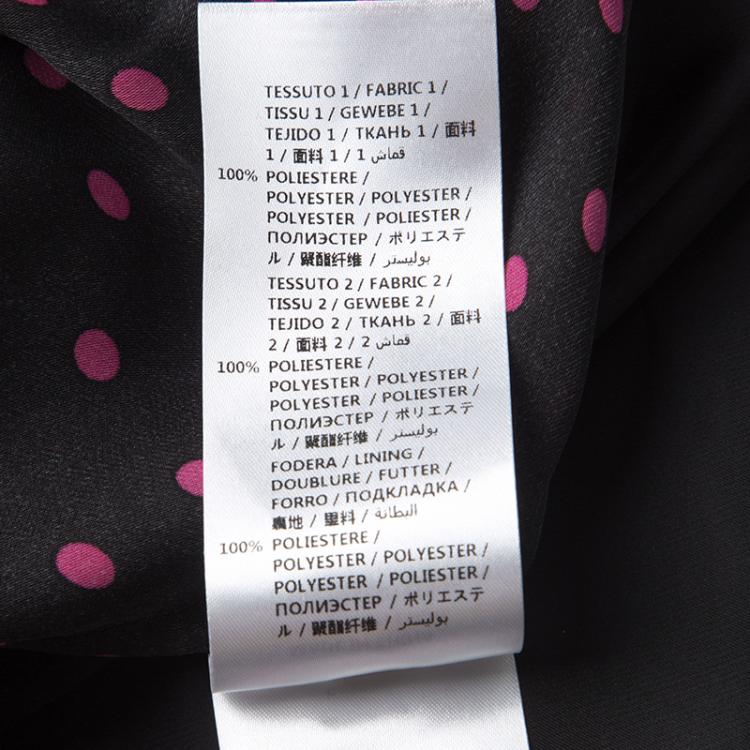 Pre Owned McQ by Alexander McQueen Black Polka Dotted Long Sleeve Maxi Dress S