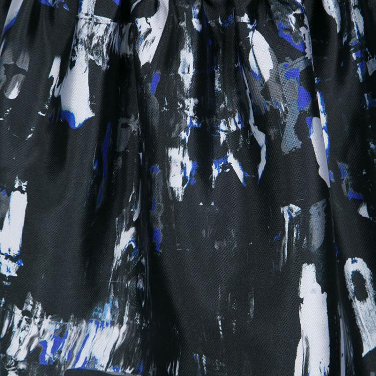 Pre Owned McQ by Alexander McQueen Richter Print Gathered Skirt M