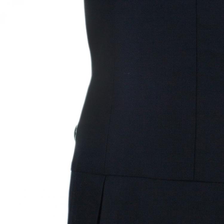 Pre Owned McQ by Alexander McQueen Black V-Neck Flared Dress M