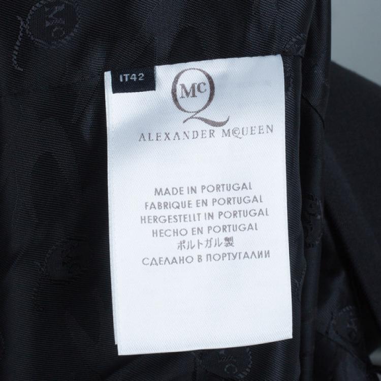 Pre Owned McQ by Alexander McQueen Black V-Neck Flared Dress M