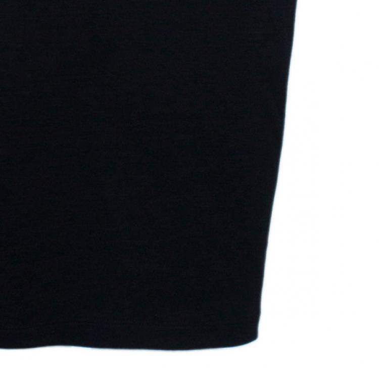 Pre Owned McQ by Alexander McQueen Black Jersey Zip Detail Dress XL