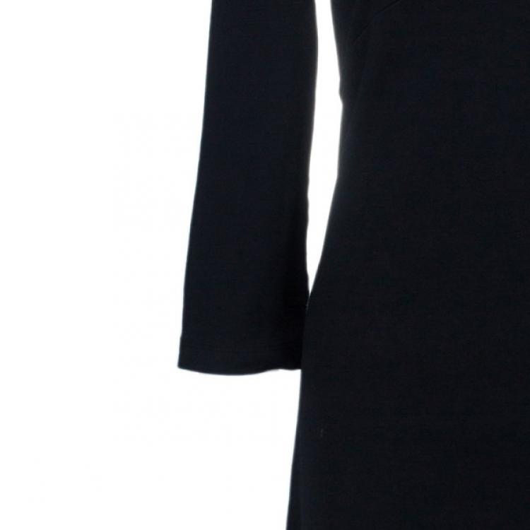 Pre Owned McQ by Alexander McQueen Black Jersey Zip Detail Dress XL