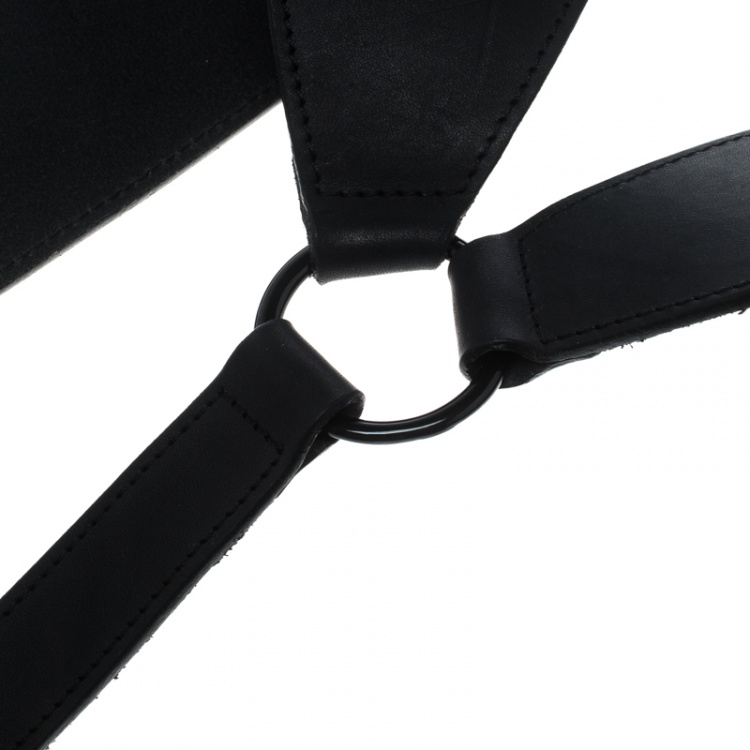 Pre Owned McQ by Alexander McQueen Black Leather Harness Belt Size S