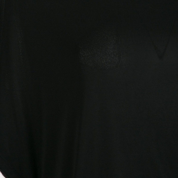Pre Owned McQ By Alexander McQueen Black Draped Knit Asymmetric Top XS