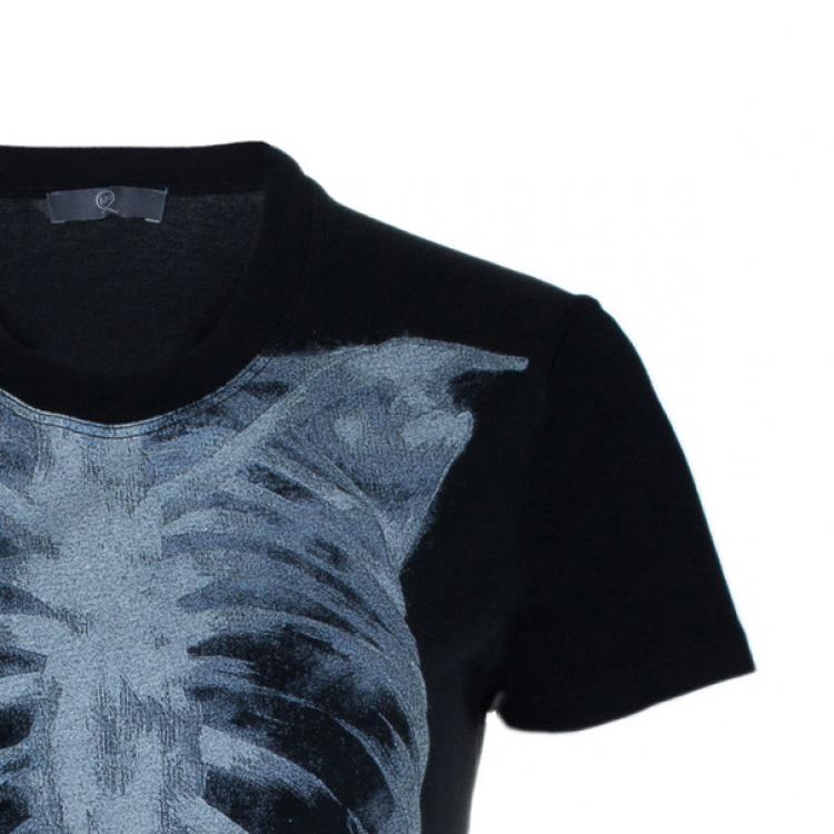 Pre Owned McQ by Alexander McQueen Black Ribcage T-Shirt M
